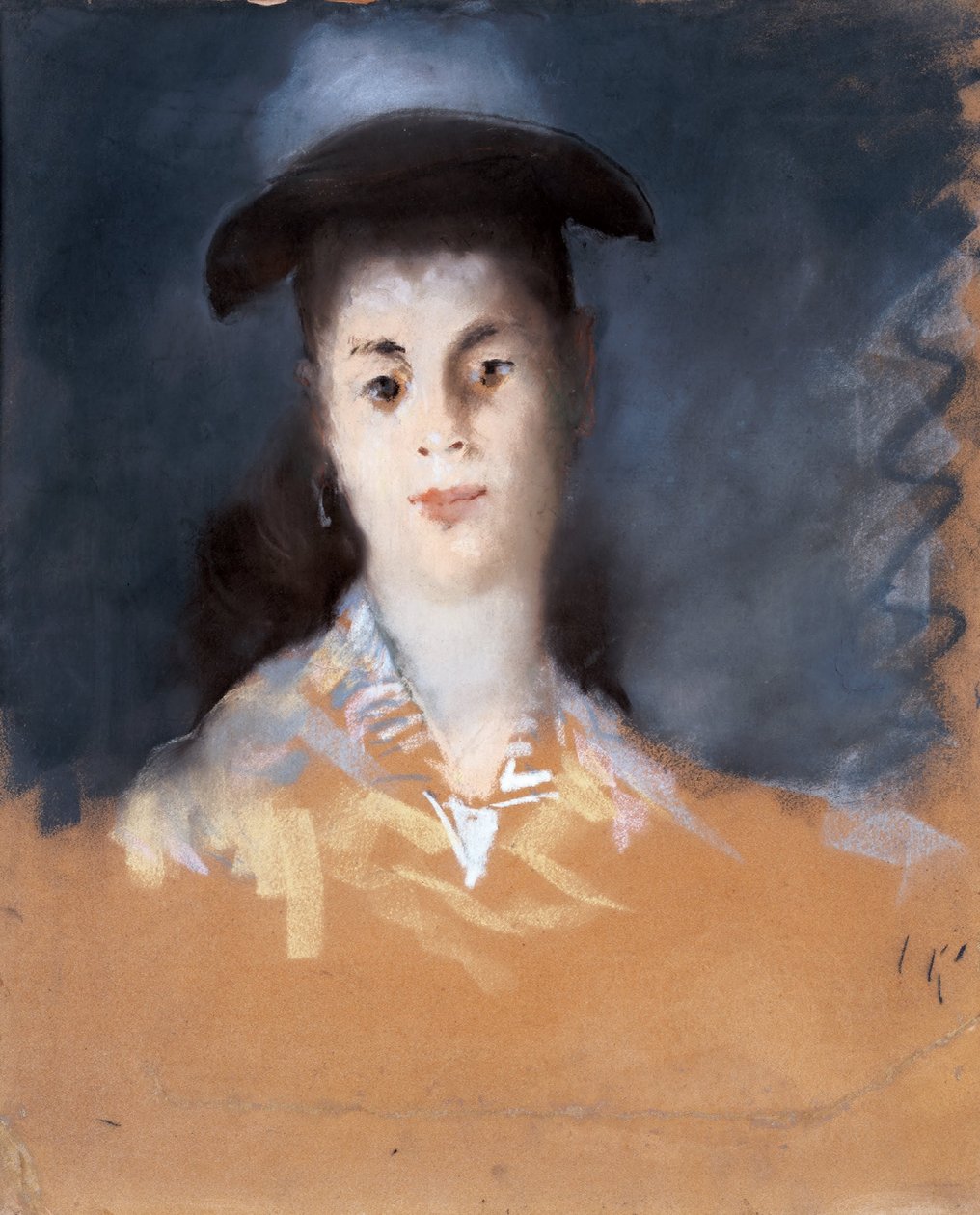 Kobieta w kapeluszu z jedwabną gazą autorstwa Édouard Manet