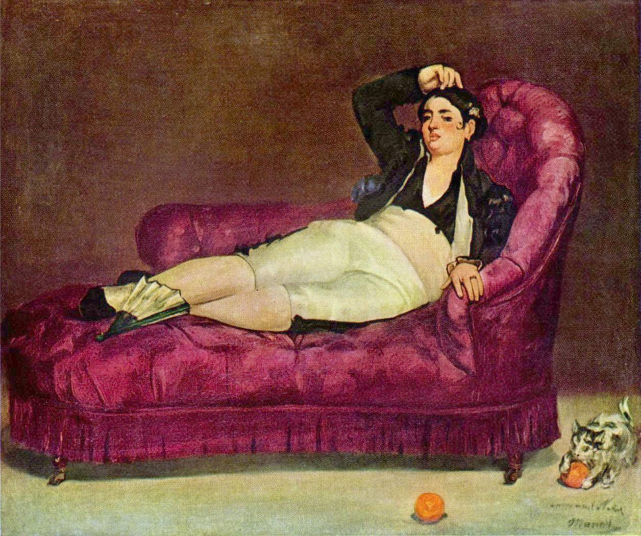 Młoda kobieta leżąca w hiszpańskim stroju autorstwa Édouard Manet