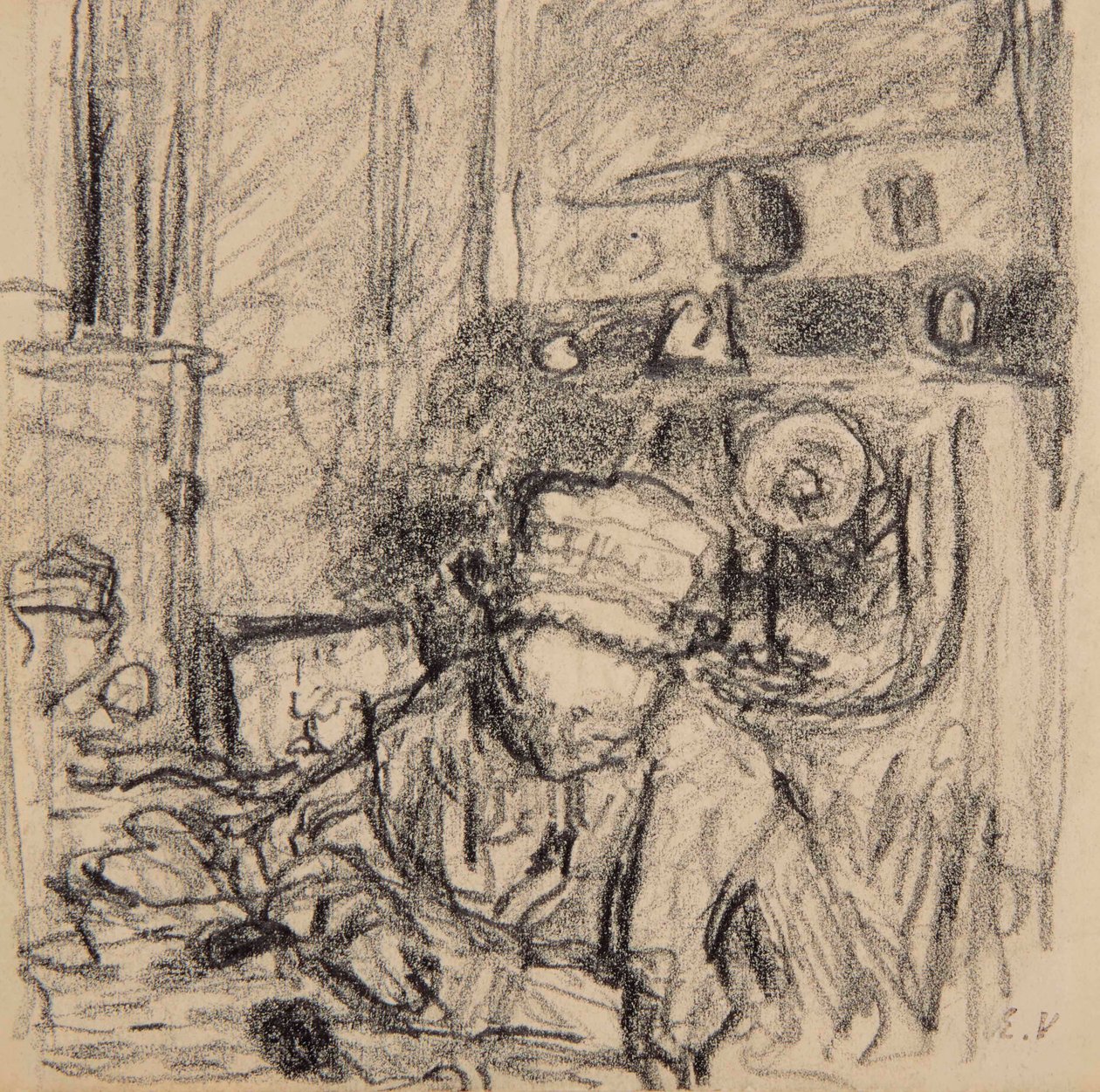 Madame Vuillard, rue de Calais autorstwa Edouard Vuillard