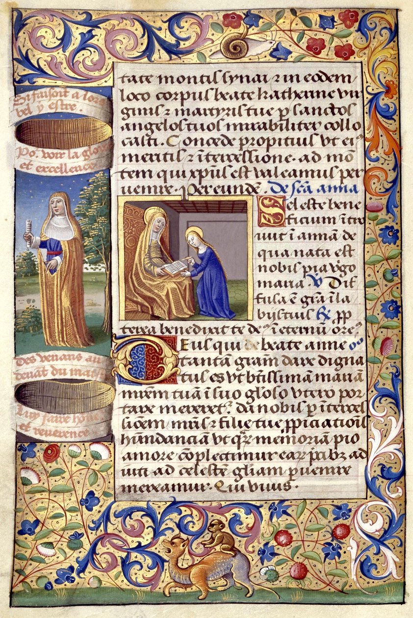 Godzinki Karola VIII 108V Święta Anna autorstwa Jacques de Besancon