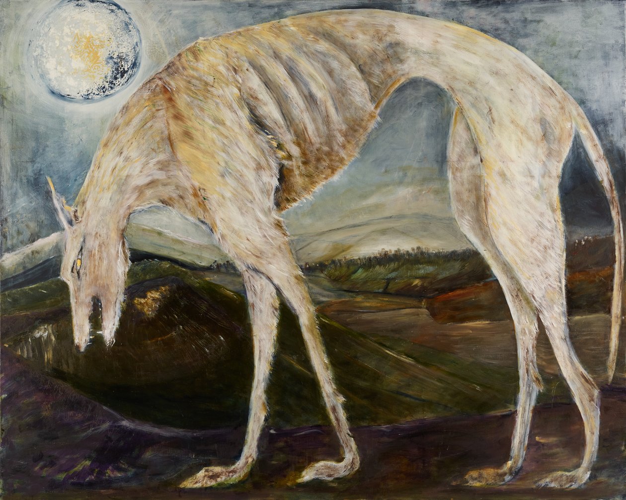 Gothic Hound, 2017 (olej na płótnie) autorstwa jocasta shakespeare