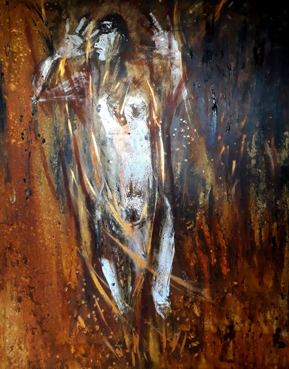 Witch Burning, 2018 (olej na płótnie) autorstwa jocasta shakespeare