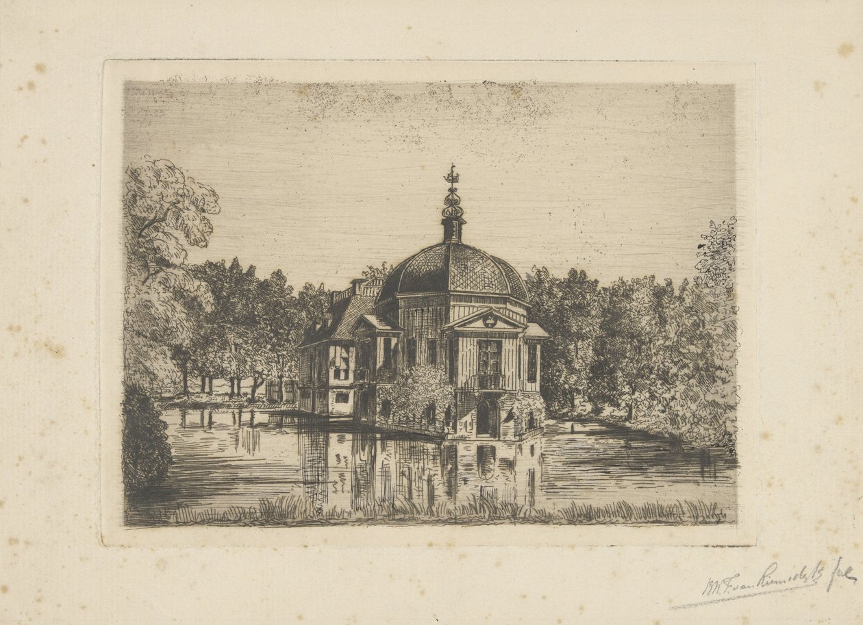 Widok na Trompenburgh autorstwa jonkheer Barthold Willem Floris van Riemsdijk