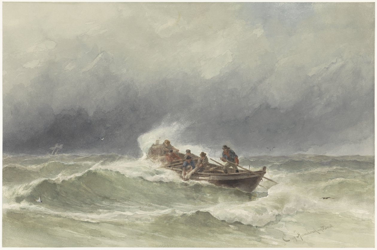 Ratunek na morzu autorstwa jonkheer Jacob Eduard van Heemskerck