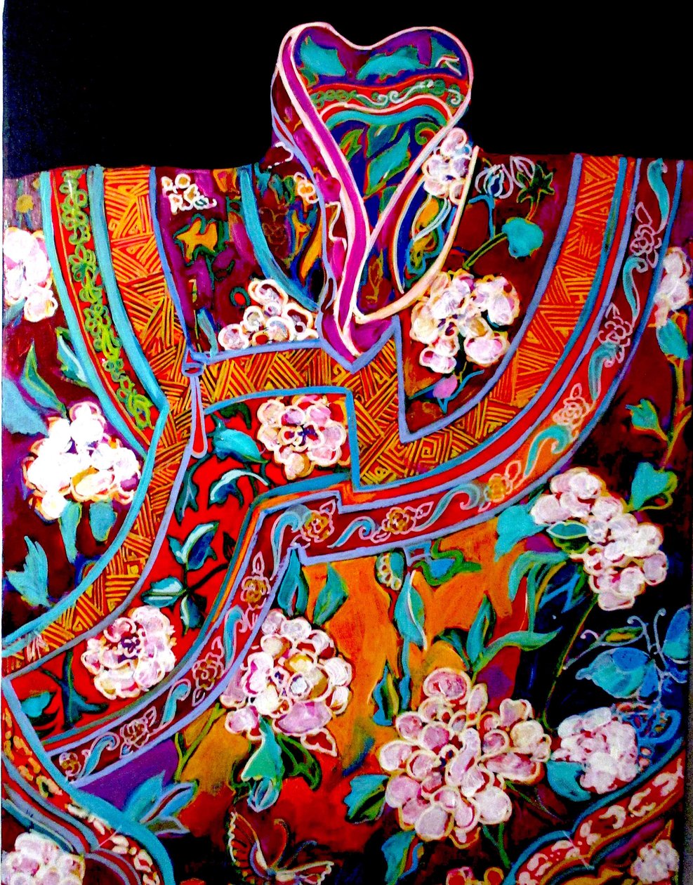 Chińska kurtka, 2016 (mixed media) autorstwa linda arthurs