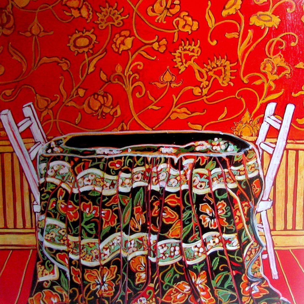 Dining Out, 2014 (zaczynając od mediów mieszanych) autorstwa linda arthurs