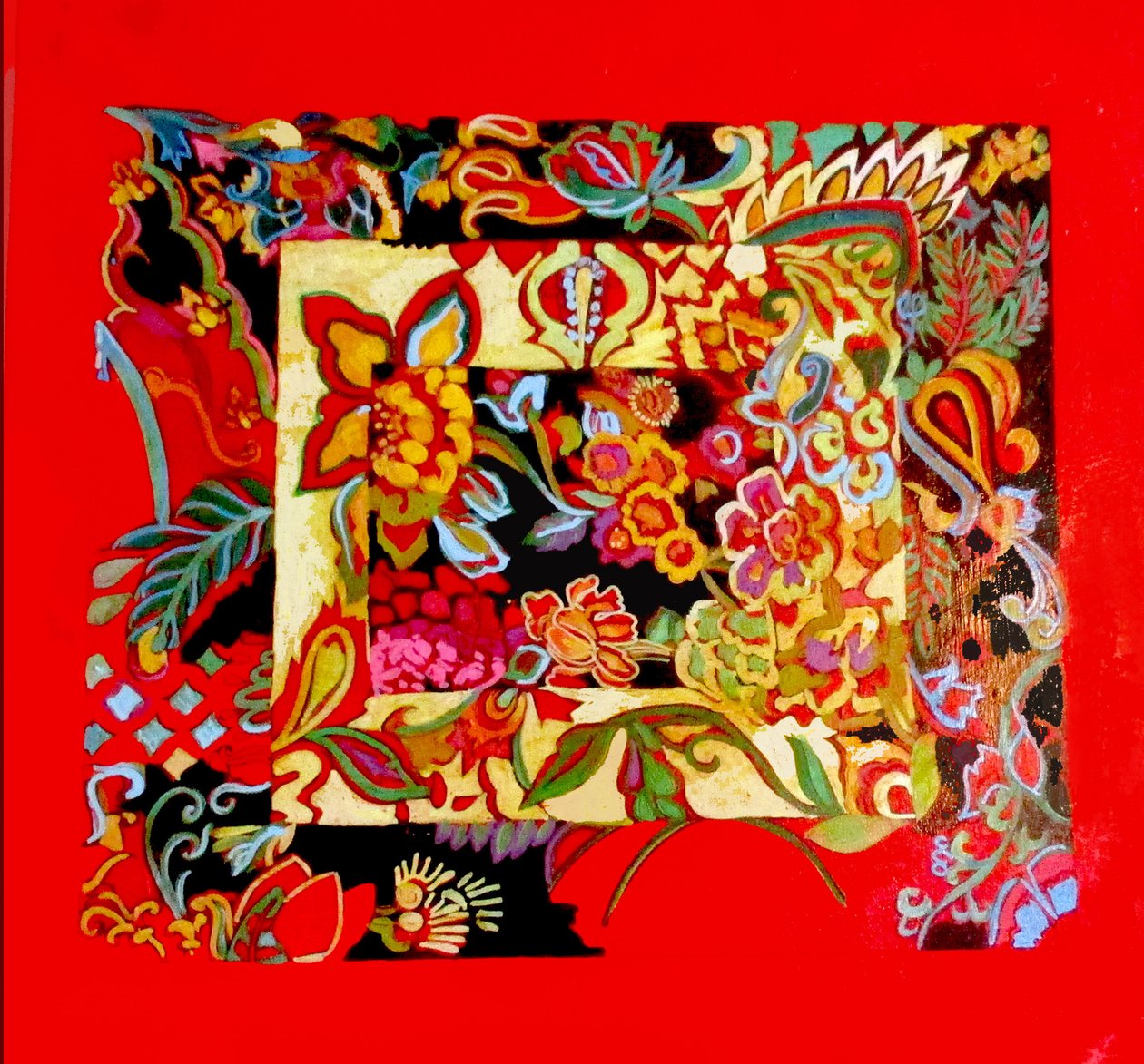 Szczęśliwe kolory na wiosnę, 2017 (mixed media) autorstwa linda arthurs