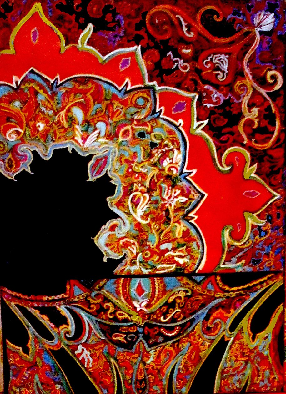 Szkocki szalik, 2015 (mixed media) autorstwa linda arthurs