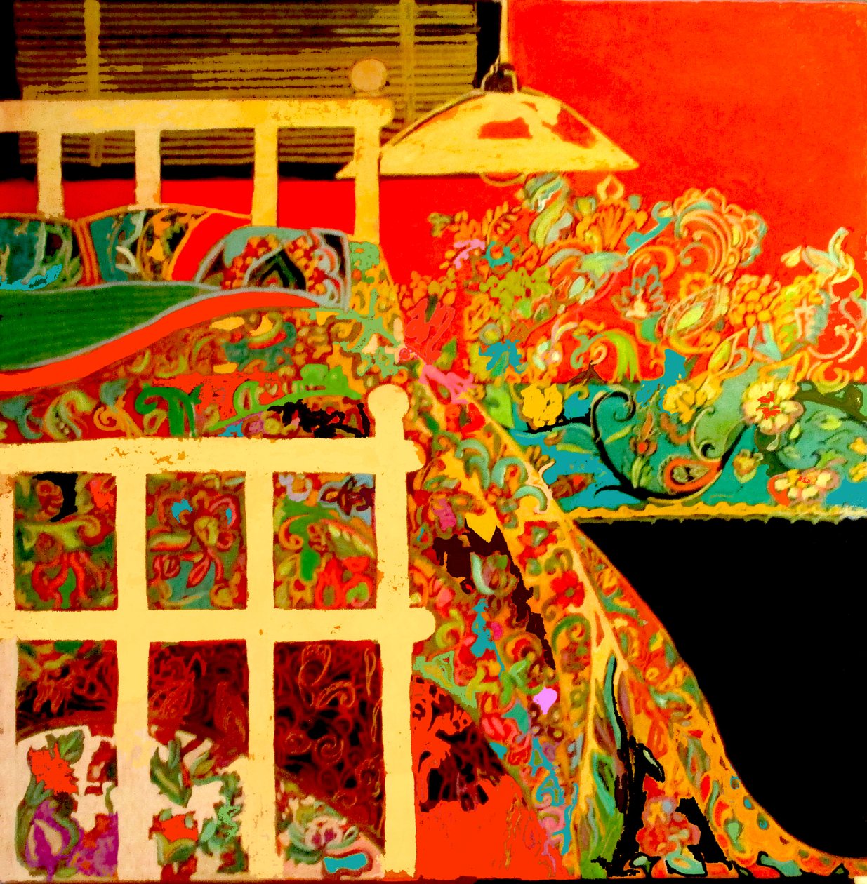 Zimowa sypialnia, 2017 (mixed media) autorstwa linda arthurs