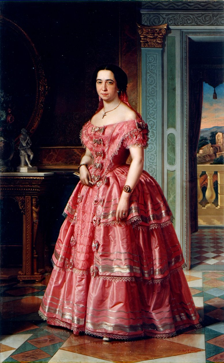 portret damy autorstwa Angel María Cortellini