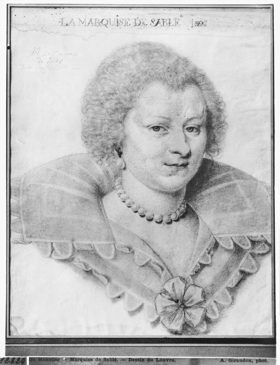 Portret Magdeleine de Souvre (1599-1678) markiza de Sable, 1621 autorstwa Daniel Dumonstier or Dumoustier
