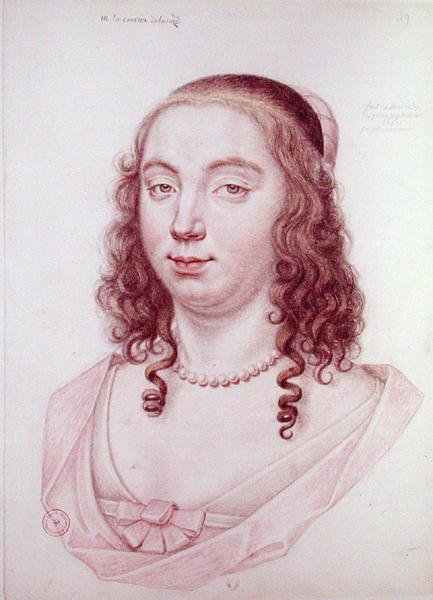 Henriette de Coligny (1618-73) hrabina La Suze, 1642 autorstwa Daniel Dumonstier or Dumoustier