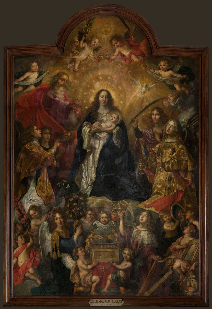 Kościół parafialny (Sint-Walburgakerk). Obraz. Nicolasa De Liemaeckère. autorstwa or Liemaecker Nicolaas de Liemakere