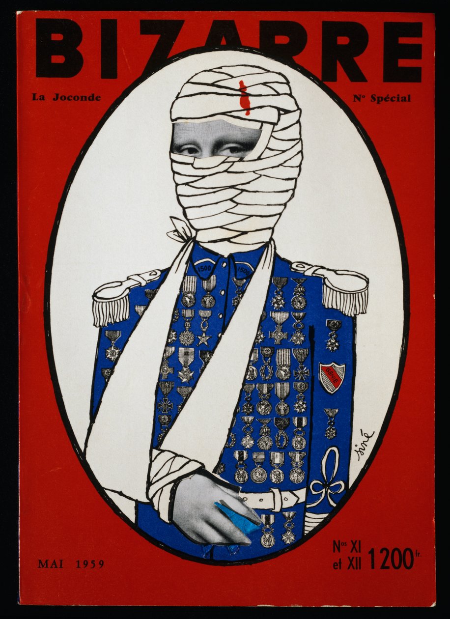 Mona Lisa, okładka wydania specjalnego magazynu Bizarre, Paryż, Libreries des Tuileries, maj 1959, Francja, XX w. autorstwa Theodore Charles Ange Coquelin