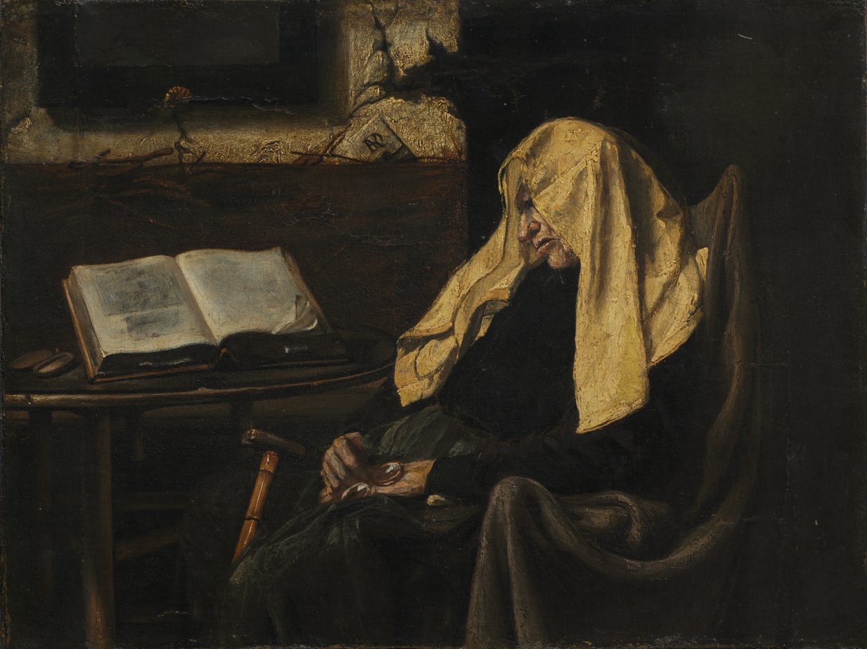Stara kobieta śpi autorstwa possibly France, mid 19th Century