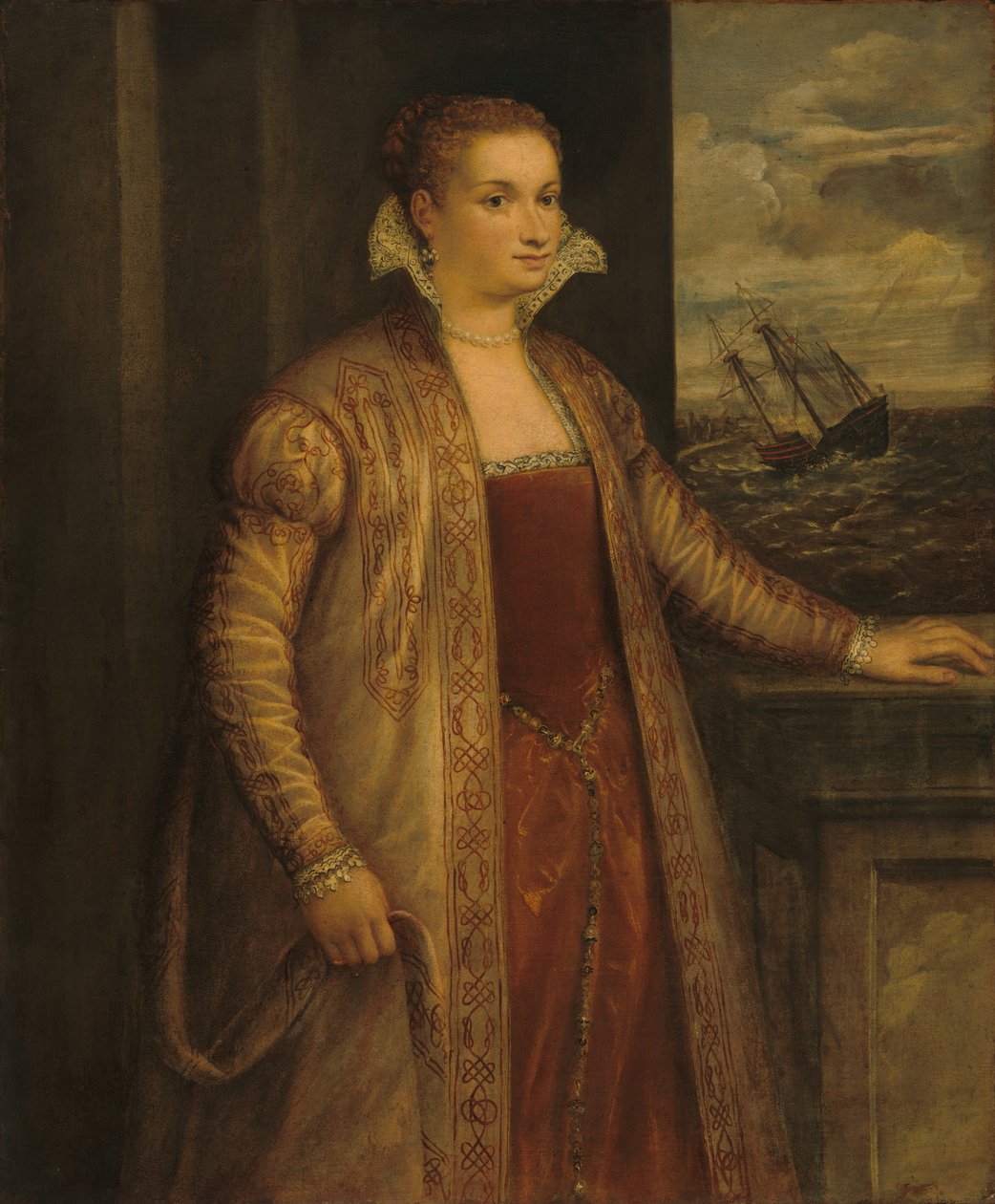Emilia Spilimbergo autorstwa possibly begun by Gian Paolo Pace Assistant of Titian