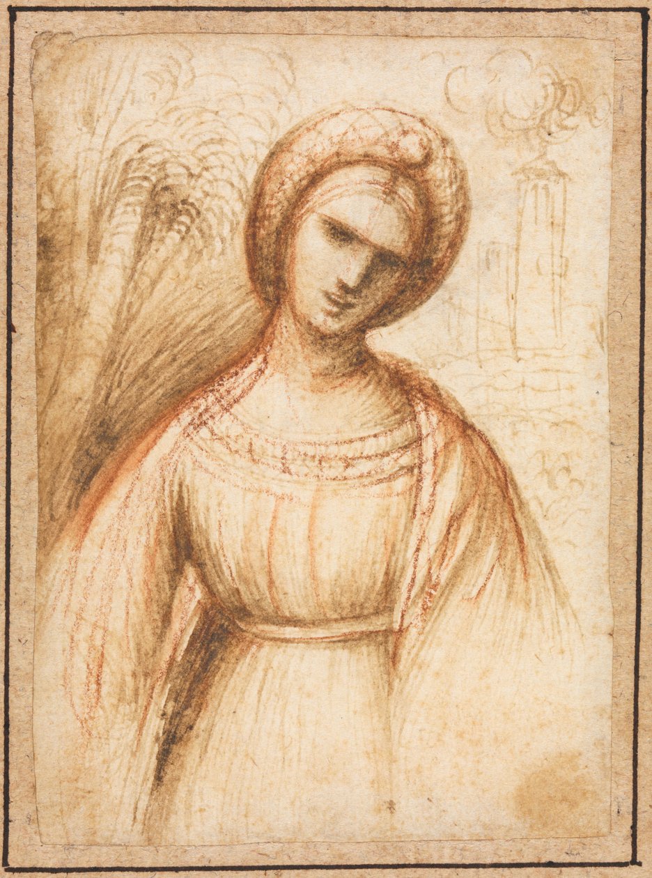Dama w krajobrazie (rekto) autorstwa possibly by Dosso Dossi