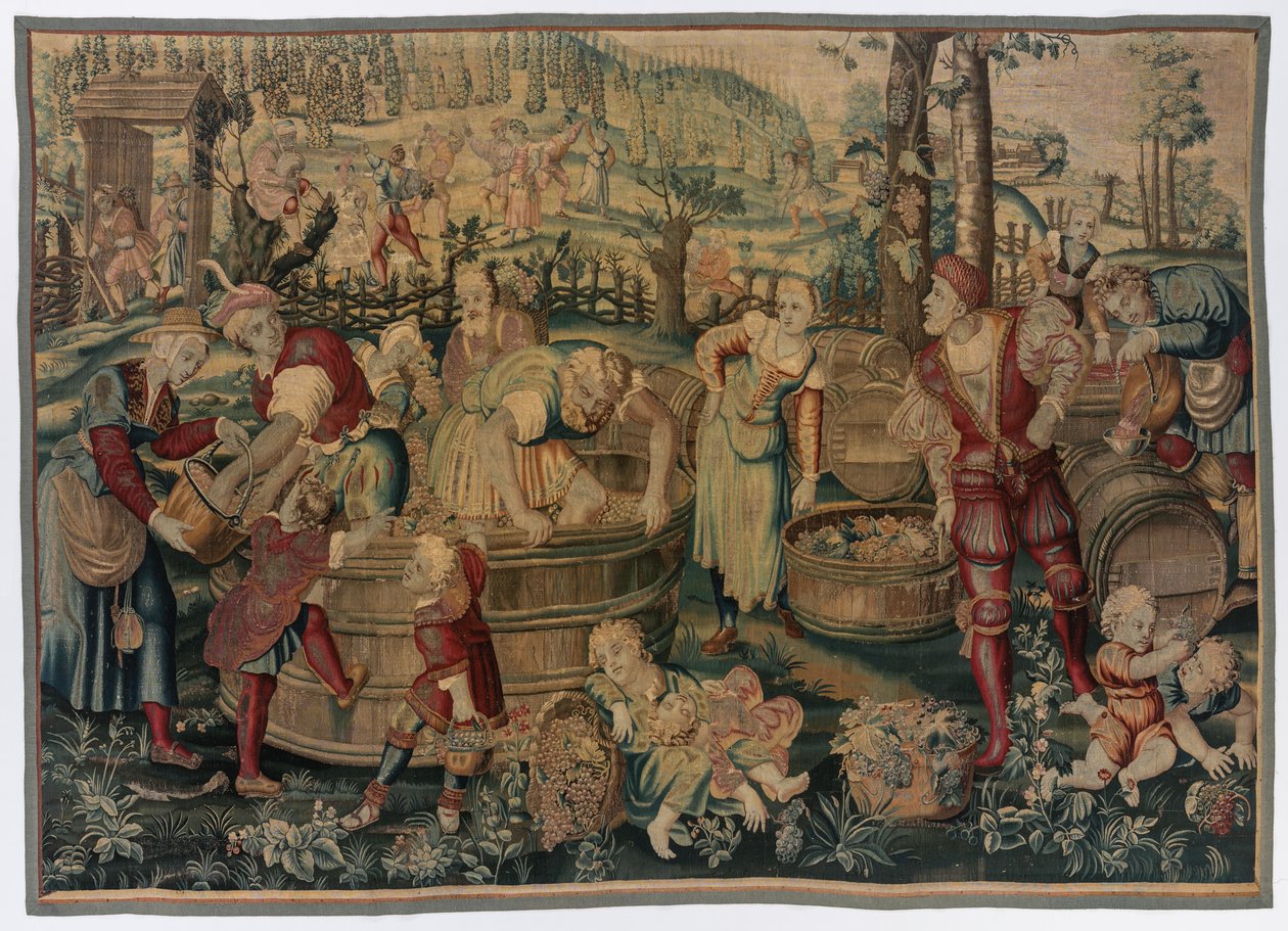 Jesień: scena w stylu vintage autorstwa possibly by Gobelins Manufactory