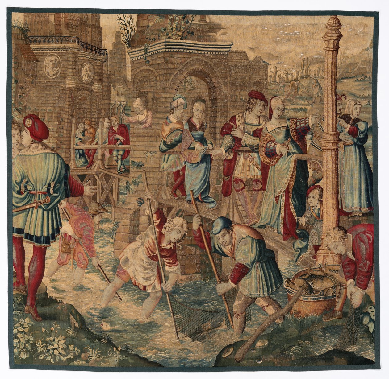 Wiosna: scena wędkarska autorstwa possibly by Gobelins Manufactory