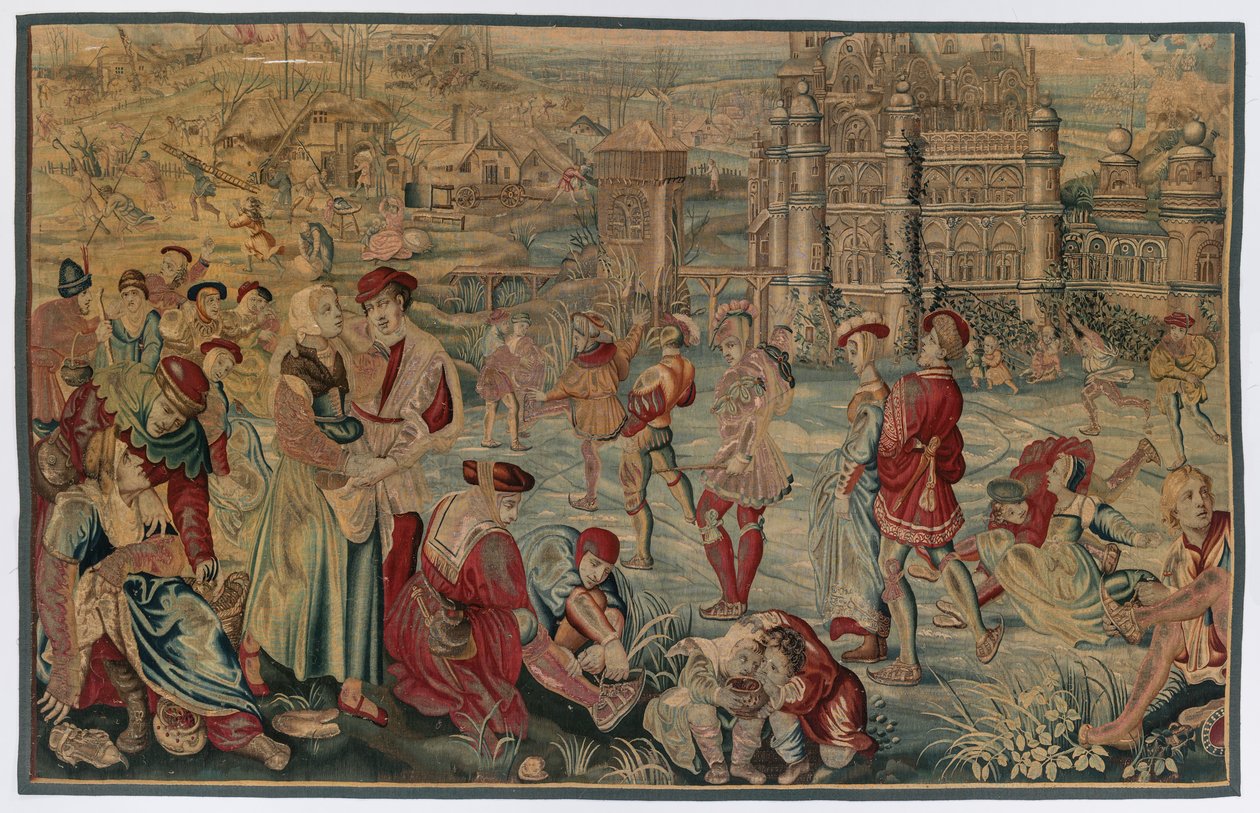 Zima: scena na łyżwach autorstwa possibly by Gobelins Manufactory