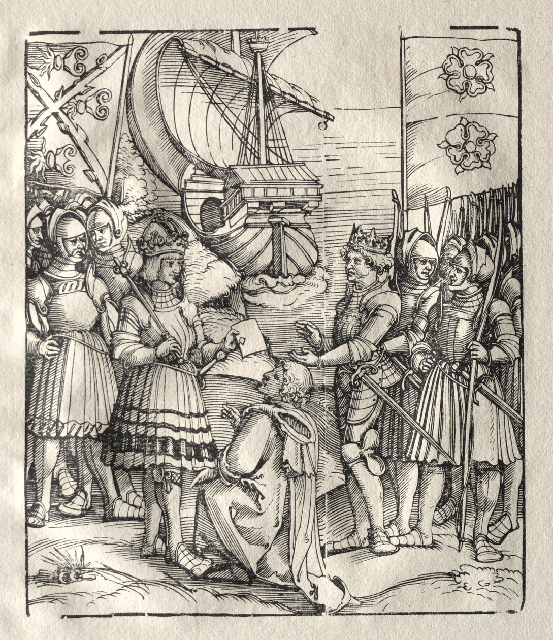Maksymilian zawiera pokój z Henrykiem VII autorstwa possibly by Peter Flötner