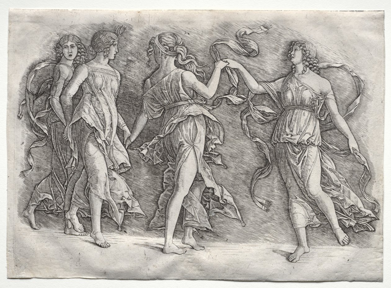 Cztery Tańczące Muzy autorstwa probably by the so called Premier Engraver