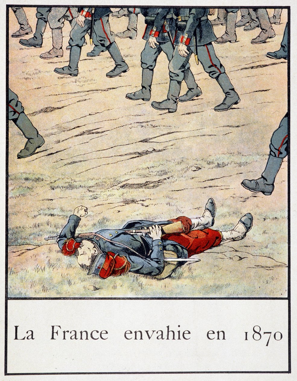 Francja najechała w 1870 r. (żołnierz zginął na polu bitwy) - w „Małej historii Francji” Jacques