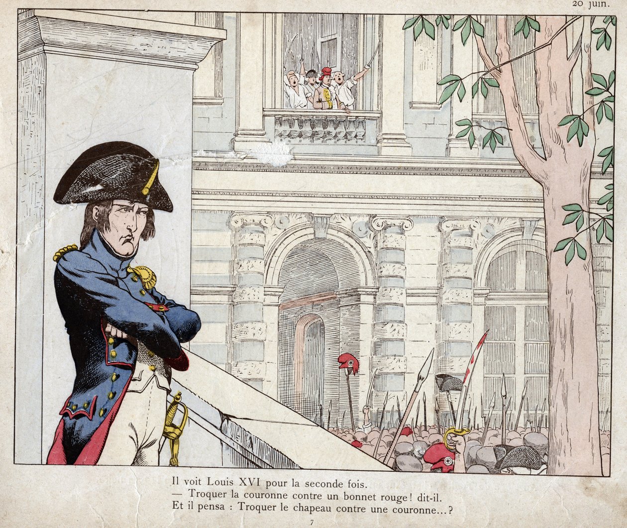 Po raz drugi zobaczył Ludwika XVI (Inwazja Tuileries, 20 czerwca autorstwa pseudonym for Onfray de Breville Jacques Job