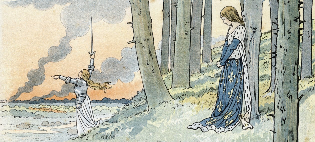 Wojna stuletnia „Francja”, jej historia opowiedziana przez G. Montorgueila, obraz Hioba” 1896 (rycina) autorstwa pseudonym for Onfray de Breville Jacques Job