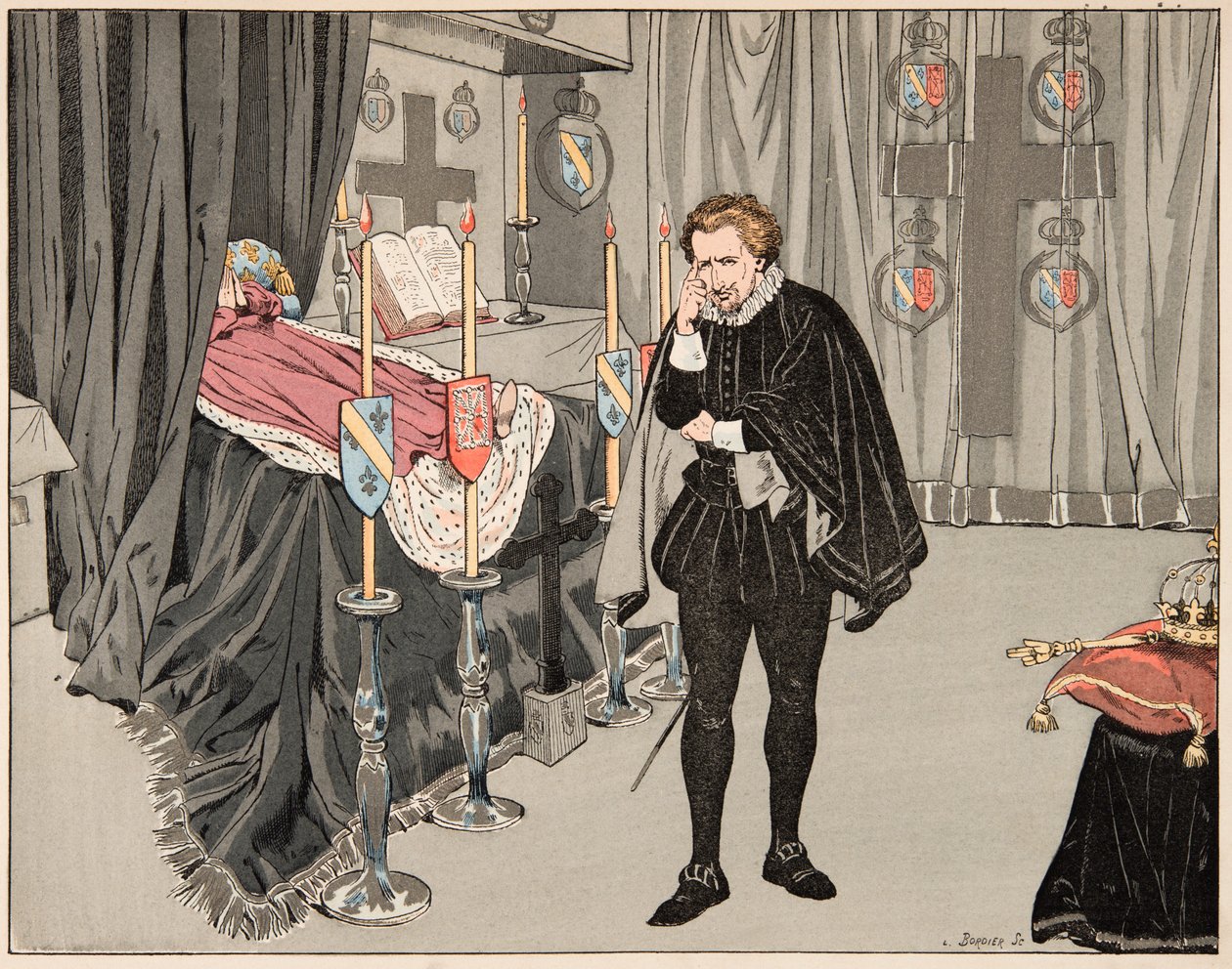Ilustracja zaczerpnięta z książki „Le bon roy Henri””, ilustracja Jacques Marie Gaston Onfray de Breville dit JOB (1858-1931): 9 czerwca autorstwa pseudonym for Onfray de Breville Jacques Job