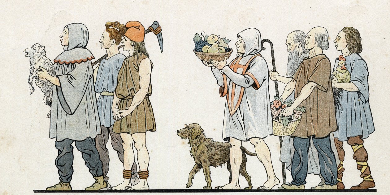 W „Francja, jego historia opowiedziana przez G. Montorgueila, imagee by Job” 1896. Zbiory prywatne. autorstwa pseudonym for Onfray de Breville Jacques Job