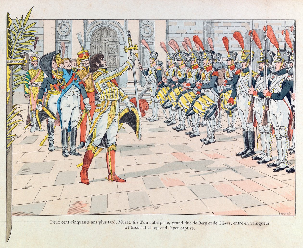 Jacques Marie Gaston Onfray de Breville z pracy (1858 - 1931); Ilustracja z książki „Les epees de France”: Joachim Murat a l