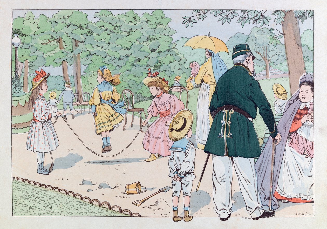 Jacques Marie Gaston Onfray de Breville z pracy (1858 - 1931); Ilustracja z książki „Les epees de France””: Strażnik placu w XIX wieku; Zb, część autorstwa pseudonym for Onfray de Breville Jacques Job