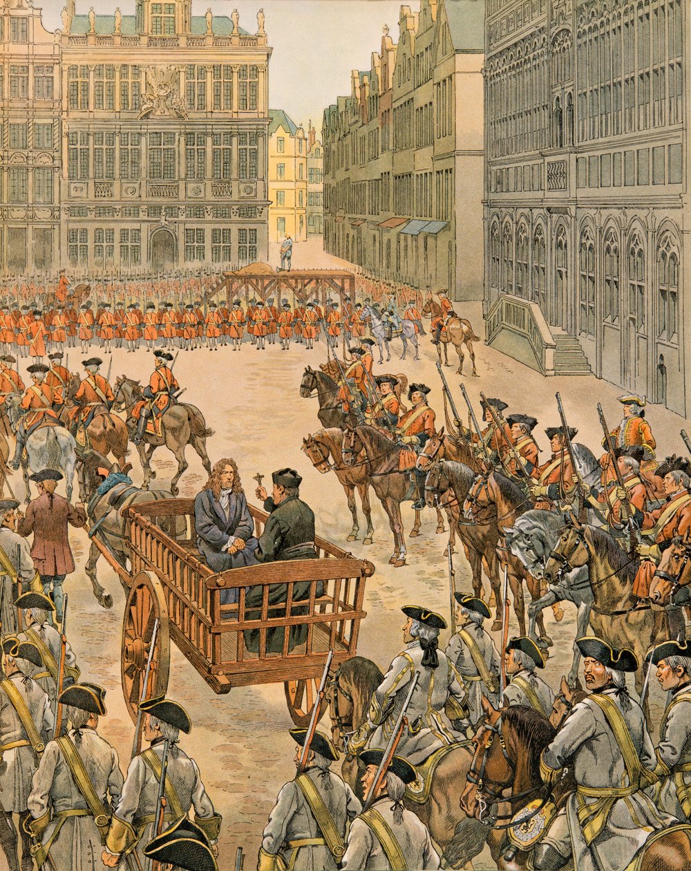 Jacques Marie Gaston Onfroy de Breville dit JOB (1858-1931) - Historia Belgii: Francois Annessens (1660 - 1719), dziekan czterech koron i mistrz fabryki szpitala Saint John, oskarża się o bycie inicjatorem emeutów w 1717 i grudniu autorstwa pseudonym for Onfray de Breville Jacques Job