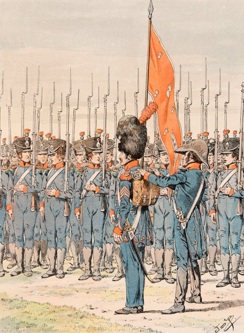Jacques Marie Gaston Onfroy de Breville dit JOB (1858-1931) - Strój wojsk francuskich przez cały czas: kierownica lekkiej piechoty, kolekcja prywatna autorstwa pseudonym for Onfray de Breville Jacques Job