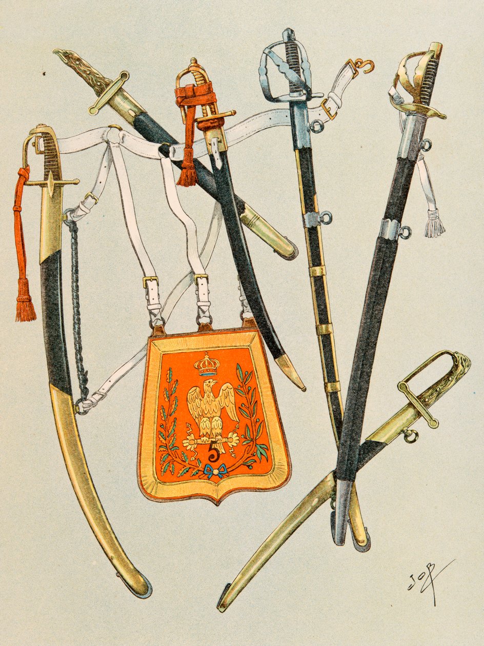 Jacques Marie Gaston Onfroy de Breville dit JOB (1858-1931) - Strój wojsk francuskich przez cały czas: Arms of Troops, Group 1, Private Collection autorstwa pseudonym for Onfray de Breville Jacques Job