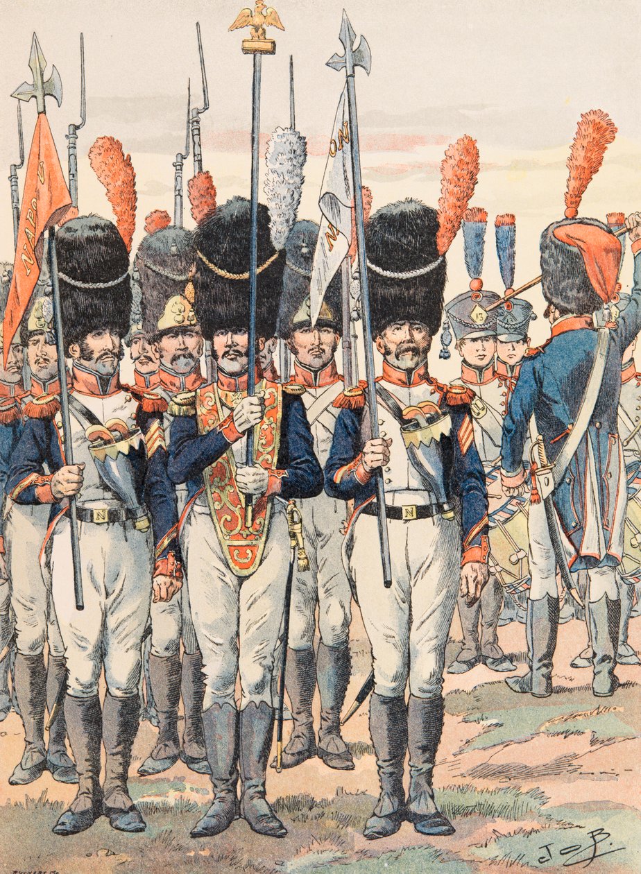Jacques Marie Gaston Onfroy de Breville dit JOB (1858-1931) - Strój wojsk francuskich wszech czasów: Porte Aigles (1812), kolekcja prywatna autorstwa pseudonym for Onfray de Breville Jacques Job