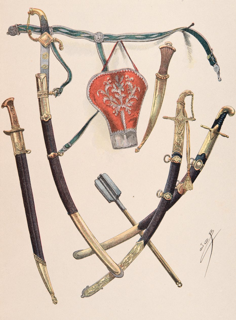 Jacques Marie Gaston Onfroy de Breville dit JOB (1858-1931) - Strój wojsk francuskich przez cały czas: Arms a l