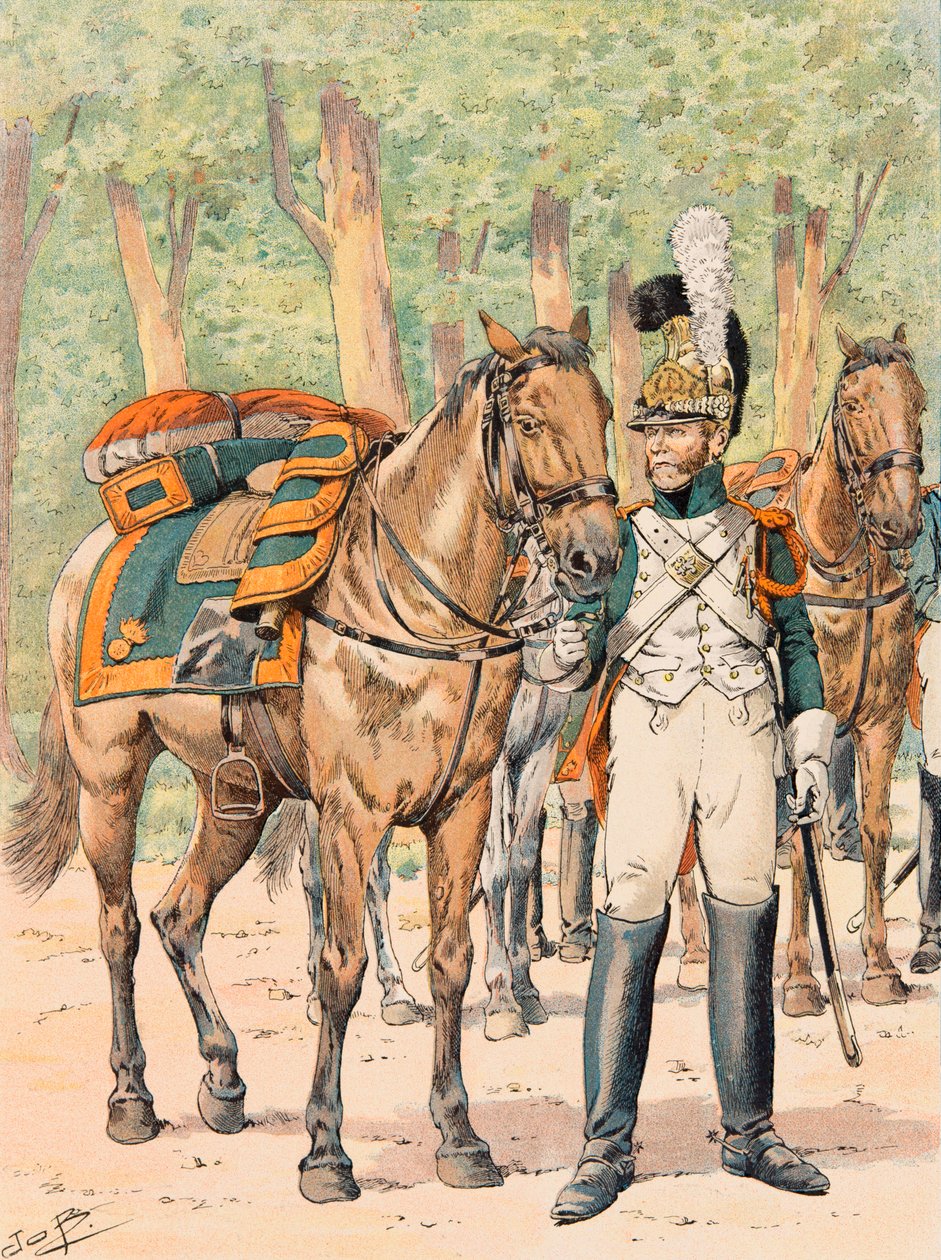 Jacques Marie Gaston Onfroy de Breville dit JOB (1858-1931) - Strój wojsk francuskich wszech czasów: Dragons de France (1814 - 1815), kolekcja prywatna autorstwa pseudonym for Onfray de Breville Jacques Job
