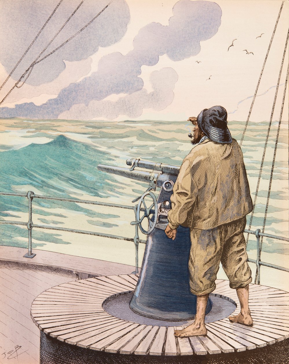 Jacques Marie Gaston Onfroy de Breville dit JOB (1858-1931) - Trawler (żeglarz wielorybniczy), kolekcja prywatna autorstwa pseudonym for Onfray de Breville Jacques Job
