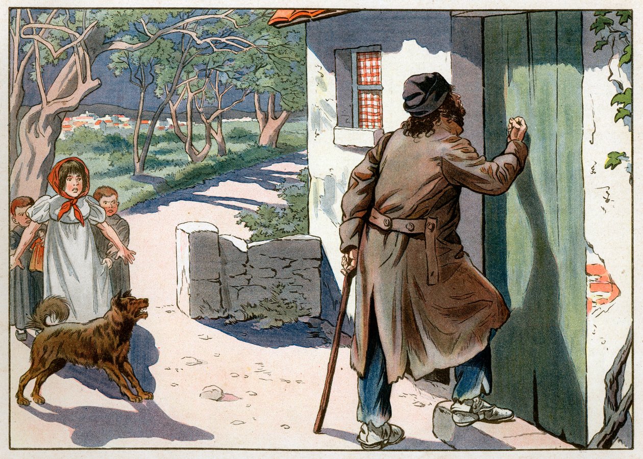 Joachim Murat (1767-1815), dechu król Neapolu, wędrował po Prowansji po ucieczce z Neapolu w 1815 roku. Grawer Jacques Marie Gaston Onfray de Breville dit Job (1858-1931) autorstwa pseudonym for Onfray de Breville Jacques Job
