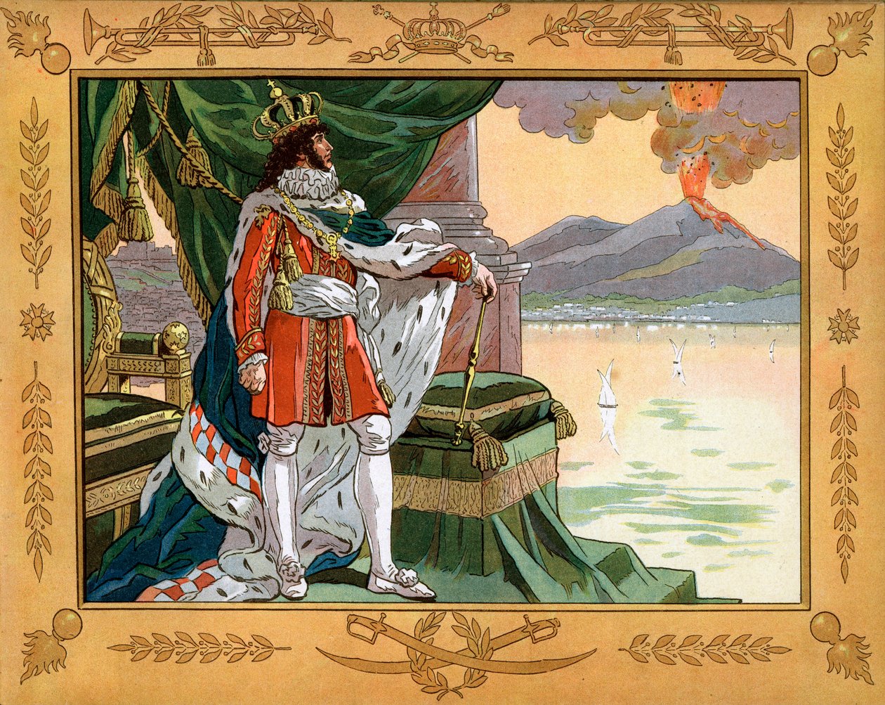 Joachim Murat (1767-1815) król Neapolu w 1808 r. Grawer Jacques Marie Gaston Onfray de Breville dit Job (1858-1931) autorstwa pseudonym for Onfray de Breville Jacques Job