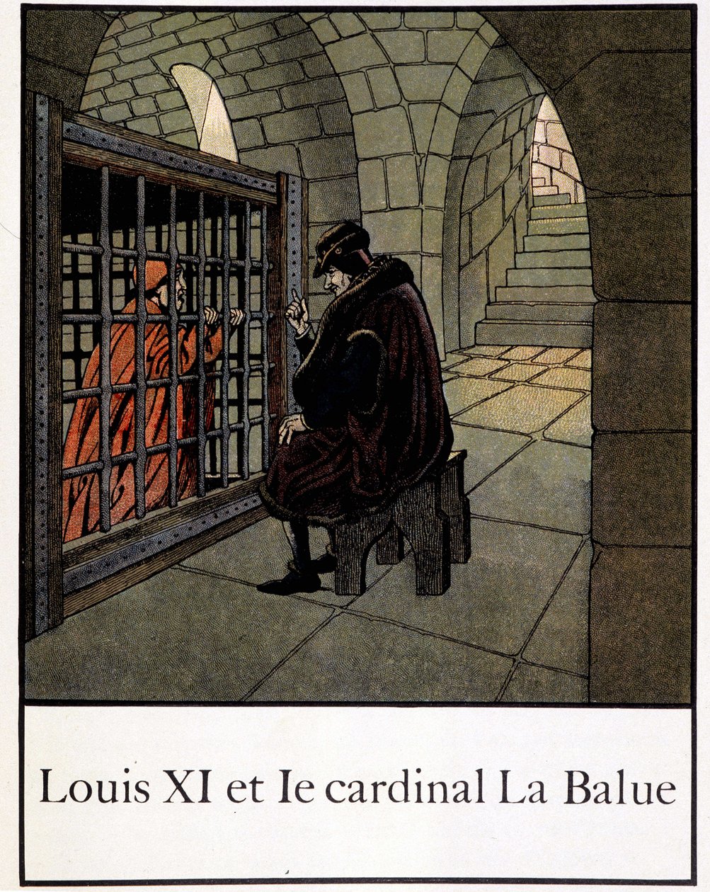 Ludwik XI i kardynał La Balue - w „Mała historia Francji” Jacques