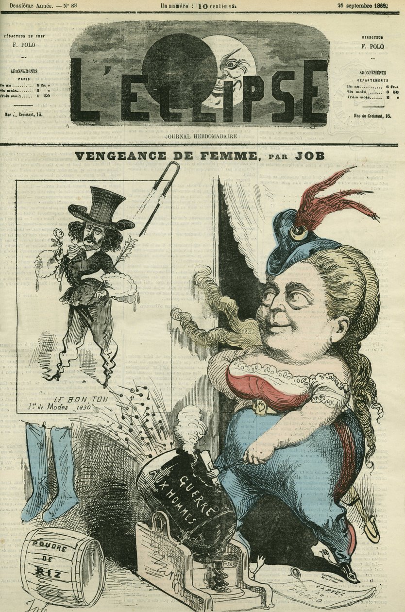 Olympe Audouard (1830-1890), francuska feministka i jego wróg Jules Barbey d