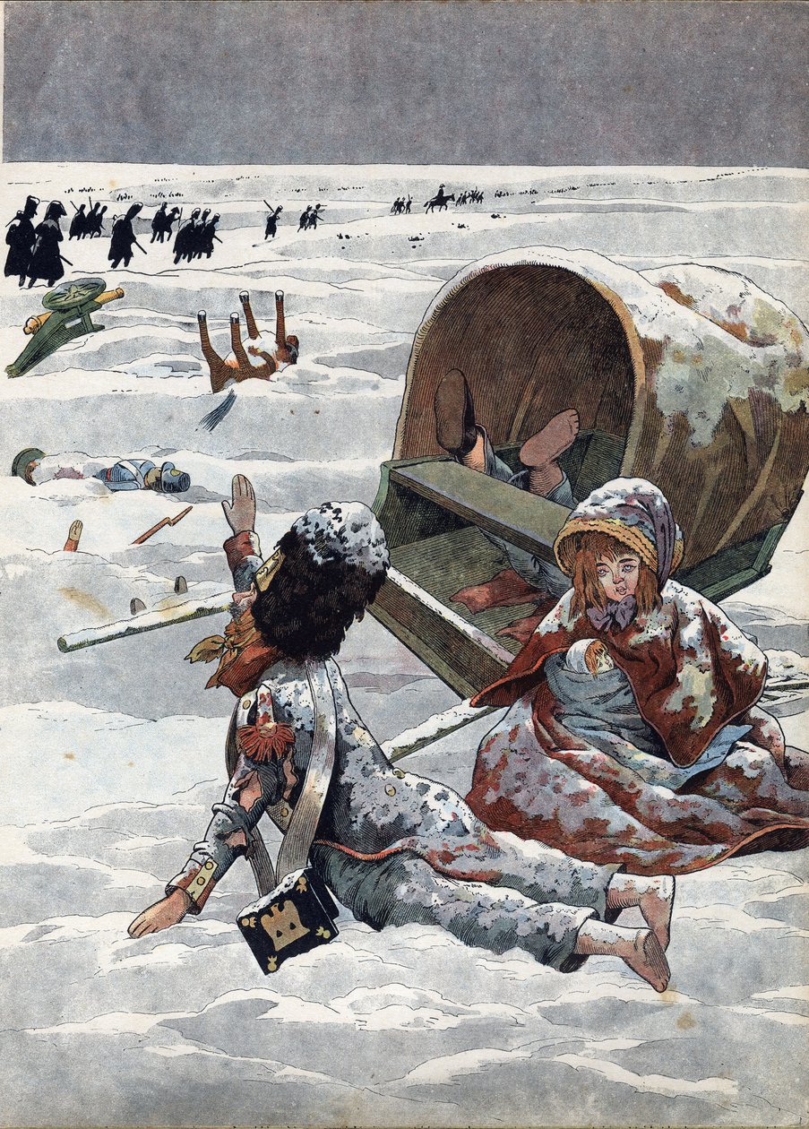 Scena z historii Francji w zabawkach: Epizod odwrotu Rosji podczas wojny napoleońskiej (1812). W „” Joujoux a l