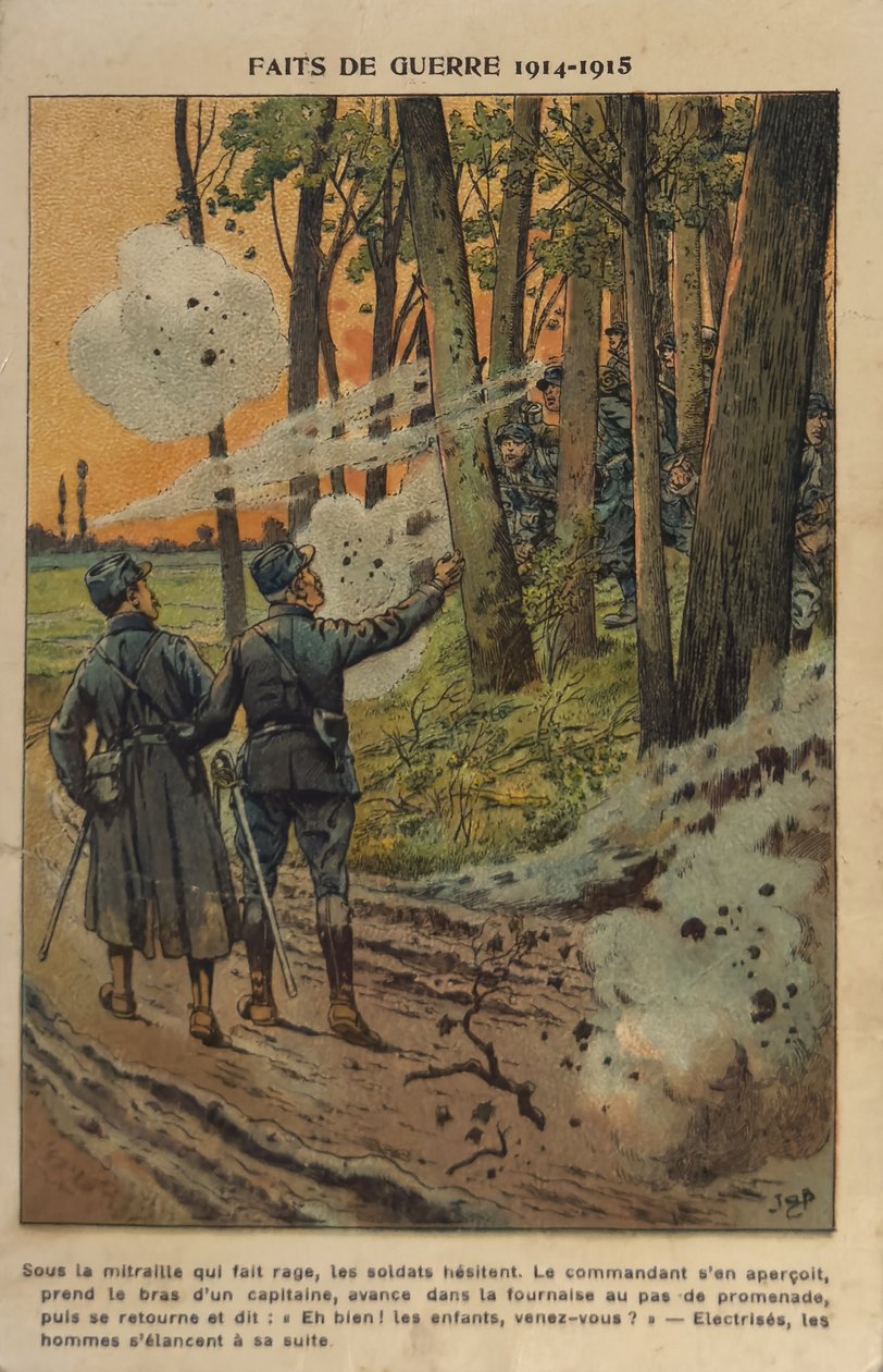 WW1: Bohaterscy oficerowie (ilustracja) autorstwa pseudonym for Onfray de Breville Jacques Job