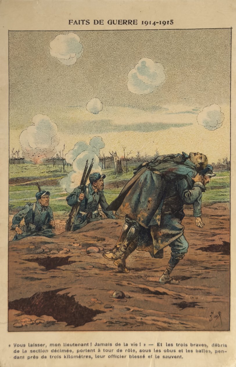 WW1: Aby uratować szefa (ilustracja) autorstwa pseudonym for Onfray de Breville Jacques Job