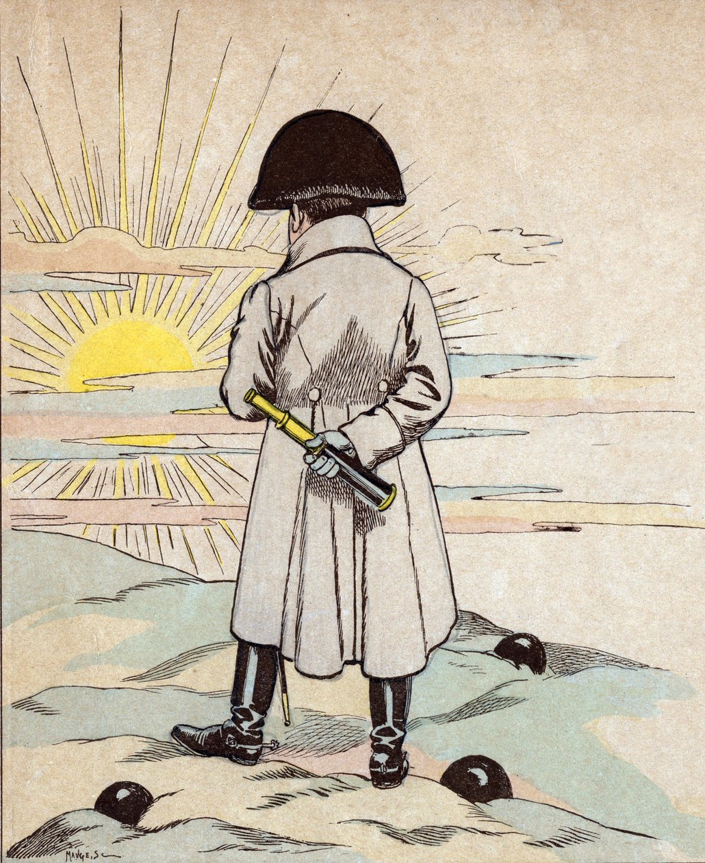 Portret Napoleona Bonaparte - litografia Joba (Jacques Onfroy de Breville) z „”Le Grand Napoleon des Petites Enfants””” 1893 autorstwa pseudonym for Onfray de Breville Jacques Job