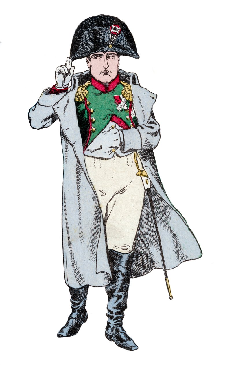 Portret Napoleona Bonaparte - litografia Joba (Jacques Onfroy de Breville) z „”Le Grand Napoleon des Petites Enfants””” 1893 autorstwa pseudonym for Onfray de Breville Jacques Job