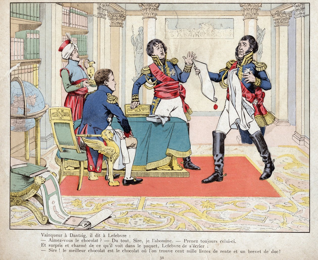 Vainqueur a Dantzig, il dit a Lefebvre: „Napoleon i Lefebvre podczas oblężenia Gdańska, 24 maja 1807 r.” litografia Hioba autorstwa pseudonym for Onfray de Breville Job